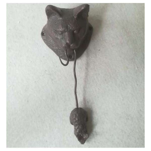 MadDeco - deurklopper - gietijzer - kat - en - muis MadDeco - deurklopper - gietijzer - kat - en - muis