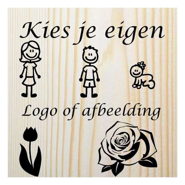 Van hout gemaakte naambord gepersonaliseerd met uw eigen logo of afbeelding - Voordeur - 20x20cm Van hout gemaakte naambord gepersonaliseerd met uw eigen logo of afbeelding - Voordeur - 20x20cm