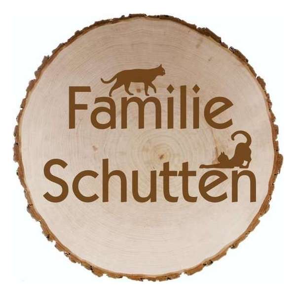 Houten naambord | naambordje voordeur hout| Duurzame naambord hout Ø 16 t/m 18 cm Houten naambord | naambordje voordeur hout| Duurzame naambord hout Ø 16 t/m 18 cm