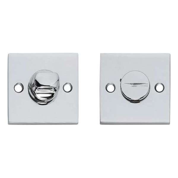 Intersteel Rozet vierkant met toilet-/badkamersluiting chroom Intersteel Rozet vierkant met toilet-/badkamersluiting chroom