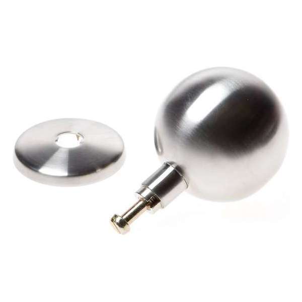 Intersteel Voordeurknop bol ø75mm rvs geborsteld Intersteel Voordeurknop bol ø75mm rvs geborsteld