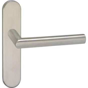 Impresso Harrow Deurklink – Deurbeslag – Ovaal – Deurschild – Zilver