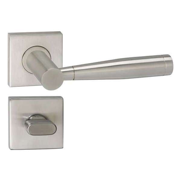 Impresso Retford Deurklink – Deurbeslag – Vierkant – Rozet met Toiletsluiting – Zilver Impresso Retford Deurklink – Deurbeslag – Vierkant – Rozet met Toiletsluiting – Zilver