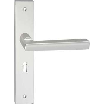 Impresso Leeds Deurklink – Deurbeslag – Vierkant – Deurschild met Schroeven en Sleutelgat – Aluminium