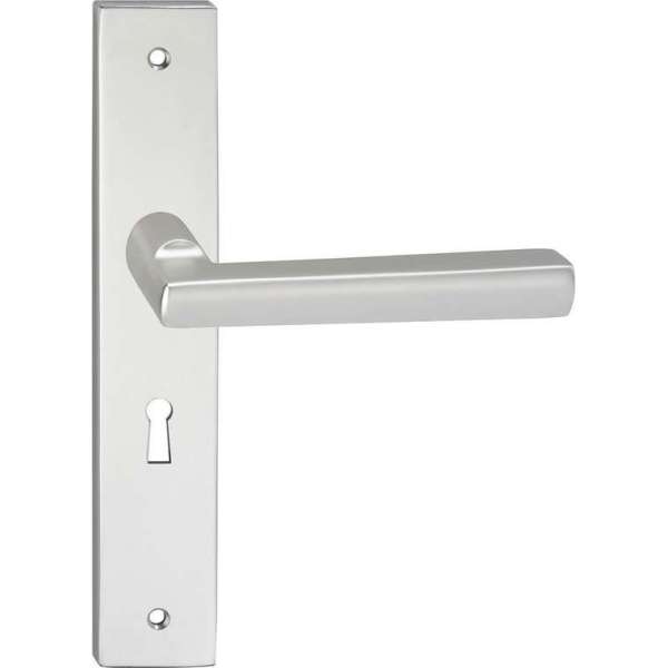 Impresso Leeds Deurklink – Deurbeslag – Vierkant – Deurschild met Schroeven en Sleutelgat – Aluminium Impresso Leeds Deurklink – Deurbeslag – Vierkant – Deurschild met Schroeven en Sleutelgat – Aluminium