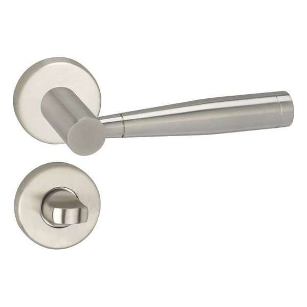 Impresso Retford Deurklink – Deurbeslag – Rond – Rozet met Toiletsluiting – Zilver Impresso Retford Deurklink – Deurbeslag – Rond – Rozet met Toiletsluiting – Zilver