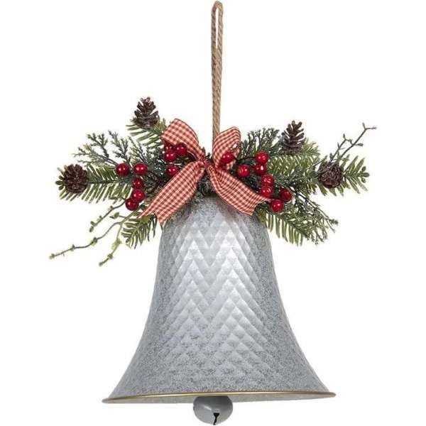 Clayre & Eef Ouderwetse Deurbel Gietijzer Ø 20*23 cm Grijs, Groen Ijzer deurbel Rond Tuinbel Buitenbel Bel met Klepel Clayre & Eef Ouderwetse Deurbel Gietijzer Ø 20*23 cm Grijs, Groen Ijzer deurbel Rond Tuinbel Buitenbel Bel met Klepel