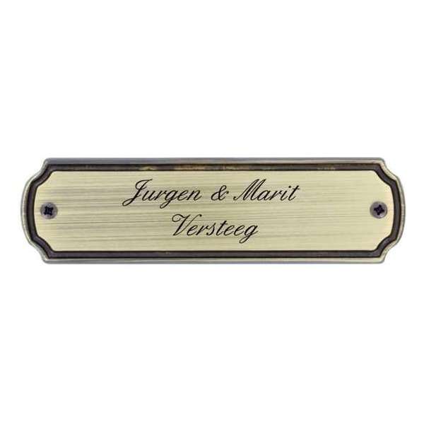 Brons naambord 155 x 42 mm Brons naambord 155 x 42 mm