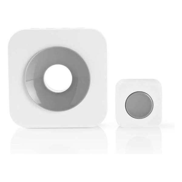 Nedis Draadloze Deurbelset |Batterijen - 36 Melodieën - 90 dB | Wit Nedis Draadloze Deurbelset |Batterijen - 36 Melodieën - 90 dB | Wit