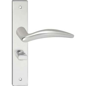 Impresso Windsor Deurklink – Deurbeslag – Vierkant – Deurschild met Schroeven en Toiletsluiting – Aluminium