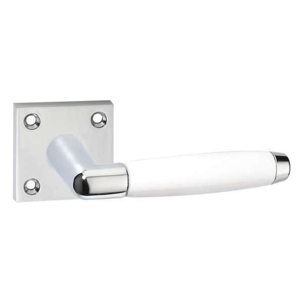 Impresso Durban Deurklink – Deurbeslag – Vierkant – Rozet – Deurkruk Wit – Chroom Impresso Durban Deurklink – Deurbeslag – Vierkant – Rozet – Deurkruk Wit – Chroom