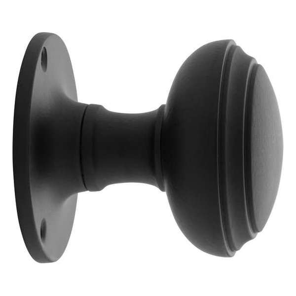 Voordeurknop 55mm - Rond vast zwart Voordeurknop 55mm - Rond vast zwart