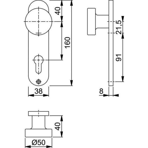 Hoppe Deurbeslag 58/300K Hoppe Deurbeslag 58/300K