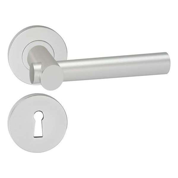 Impresso Dover Deurklink – Deurbeslag – Rond – Rozet met Sleutelgat – Aluminium Impresso Dover Deurklink – Deurbeslag – Rond – Rozet met Sleutelgat – Aluminium