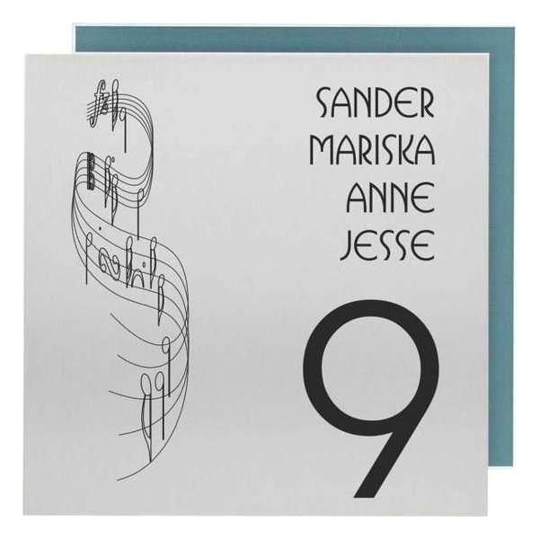 RVS + plexiglas naambord 16 x 16 cm RVS + plexiglas naambord 16 x 16 cm