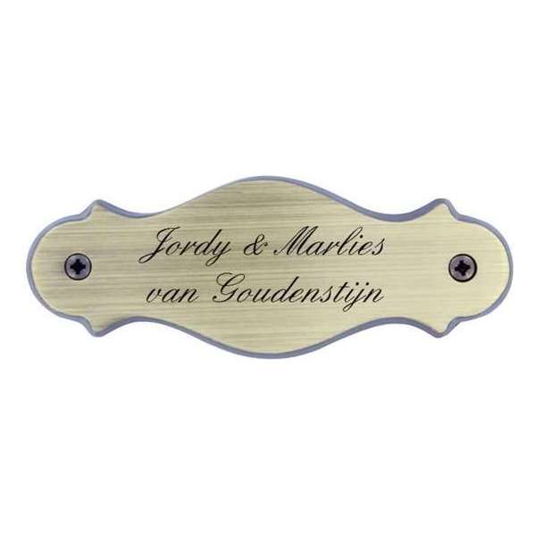 Brons naambord 132 x 50 mm