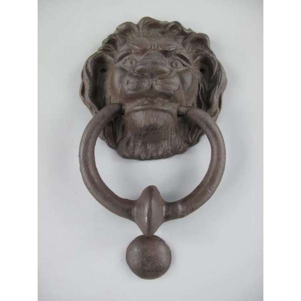 Maddeco - Gietijzeren - deurklopper - leeuw - kegel - gietijzer Maddeco - Gietijzeren - deurklopper - leeuw - kegel - gietijzer