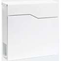 Moderne brievenbus  - Brievenbus met krantenrol  - Wandbrievenbus - Brievenbus hangend - Wit - 370 x 370 x 105 mm