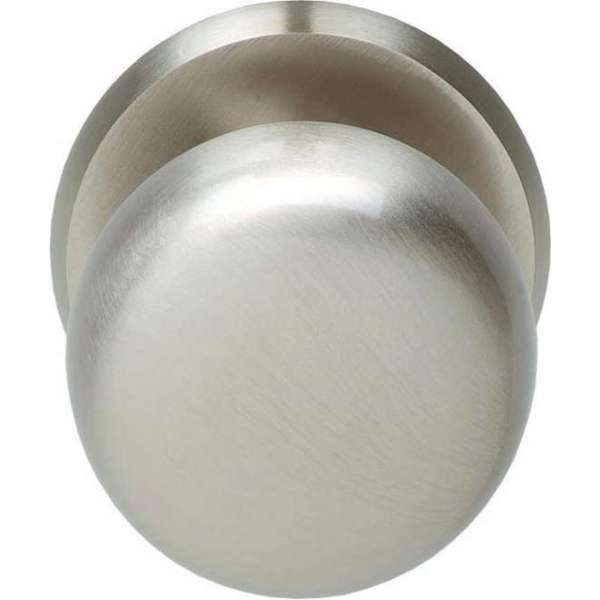Intersteel Voordeurknop zwaar rond nikkel mat Intersteel Voordeurknop zwaar rond nikkel mat