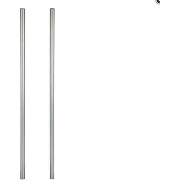 Brievenbusstaander mat grijs 2palen H151cm Brievenbusstaander mat grijs 2palen H151cm