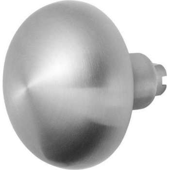 Paddenstoel knop S5 65mm veiligheidsschilden vast inclusief wisselstift RVS geborsteld