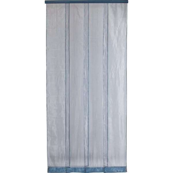 DHZ Vliegengordijn/deurgordijn lamellen horgordijn grijs 100x220 DHZ Vliegengordijn/deurgordijn lamellen horgordijn grijs 100x220
