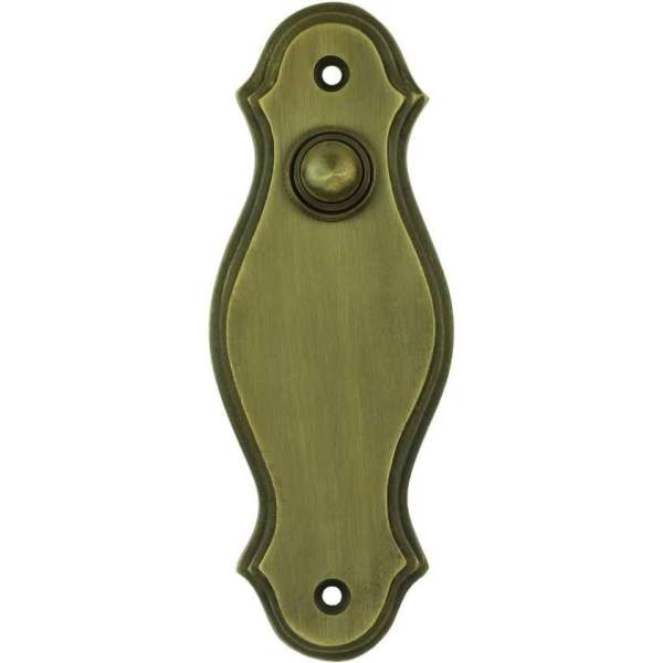 Beldrukker deurbel schild oud messing Alsfeld - 133 mm Beldrukker deurbel schild oud messing Alsfeld - 133 mm