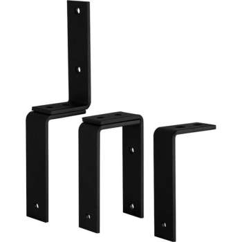 GPF0588.61 plafond / wandbeugel t.b.v. dubbele schuifdeursystemen zwart