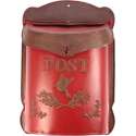 Brievenbus brocante rood met klep
