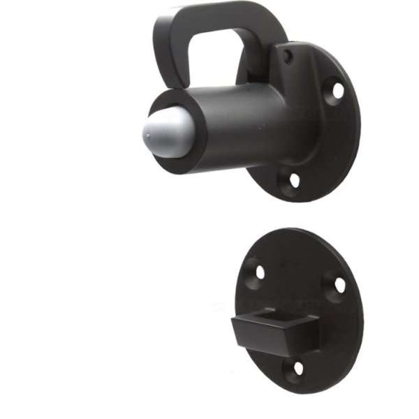 Deurvastzetter - met valhaak - 72mm - Mat zwart - S&B - 251201.00 Deurvastzetter - met valhaak - 72mm - Mat zwart - S&B - 251201.00