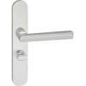 Impresso Leeds Deurklink – Deurbeslag – Ovaal – Deurschild met Toiletsluiting – Aluminium