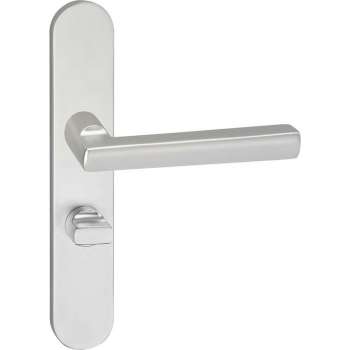 Impresso Leeds Deurklink – Deurbeslag – Ovaal – Deurschild met Toiletsluiting – Aluminium