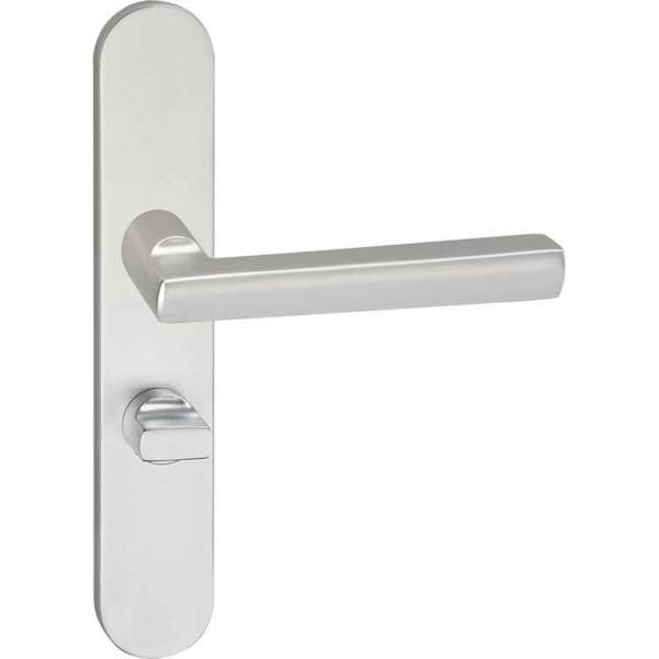 Impresso Leeds Deurklink – Deurbeslag – Ovaal – Deurschild met Toiletsluiting – Aluminium