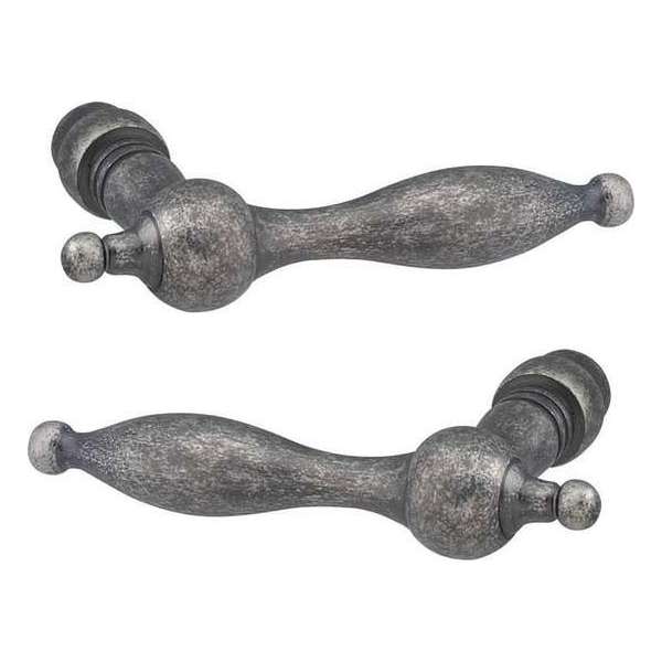 IMPRESSO deurklink set | serie " Lincoln" | verouderd messing | massieve deurklinkset | voor deuren van 38 tot 45 mm dik