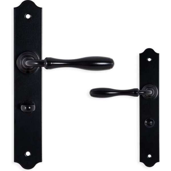 Mazovia - Deurklink met WC slot - 72mm - mat zwart - complete set Mazovia - Deurklink met WC slot - 72mm - mat zwart - complete set