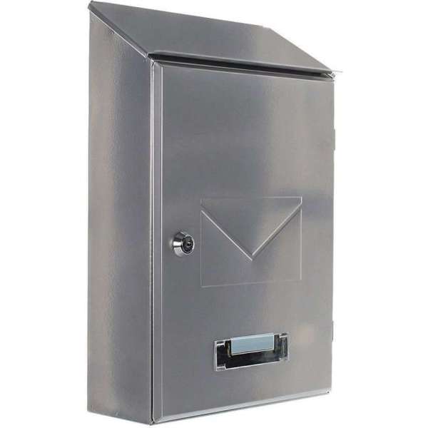 Rottner Brievenbus Pisa Zilver - 30x23,5x9,5cm Rottner Brievenbus Pisa Zilver - 30x23,5x9,5cm