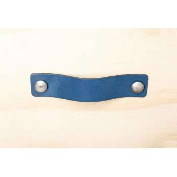 Leren handgreep Petrol L 15x3 cm SET van 6 STUKS