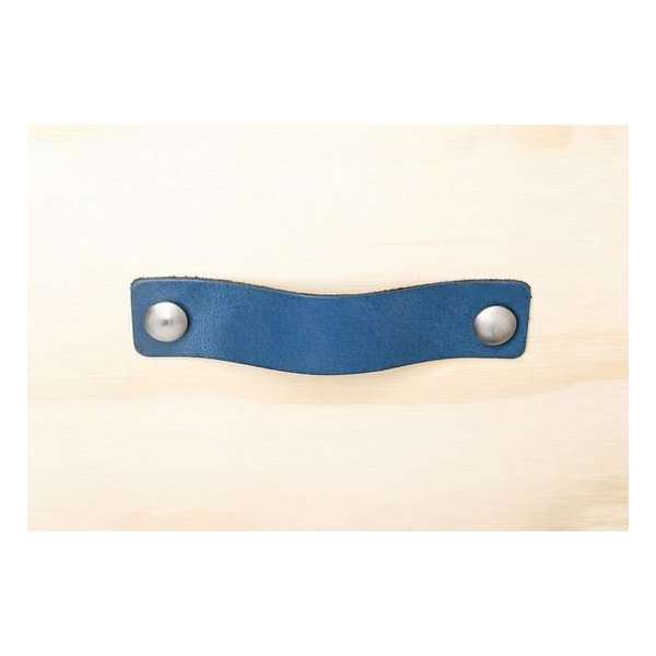 Leren handgreep Petrol L 15x3 cm SET van 6 STUKS Leren handgreep Petrol L 15x3 cm SET van 6 STUKS