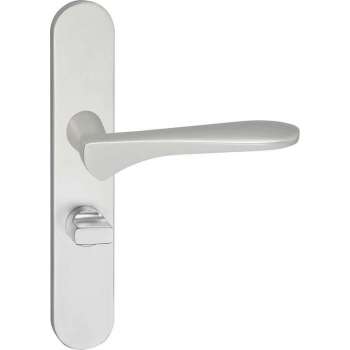 Impresso Watford Deurklink – Deurbeslag – Ovaal – Deurschild met Toiletsluiting – Aluminium