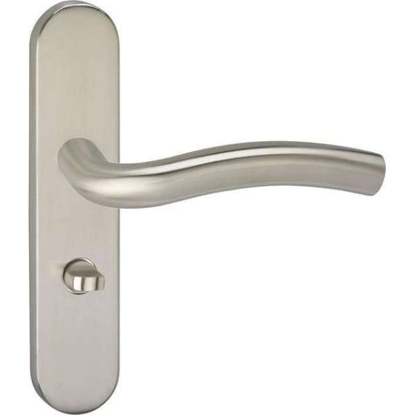 Impresso Conway Deurklink – Deurbeslag – Ovaal – Deurschild met Toiletsluiting – Zilver Impresso Conway Deurklink – Deurbeslag – Ovaal – Deurschild met Toiletsluiting – Zilver