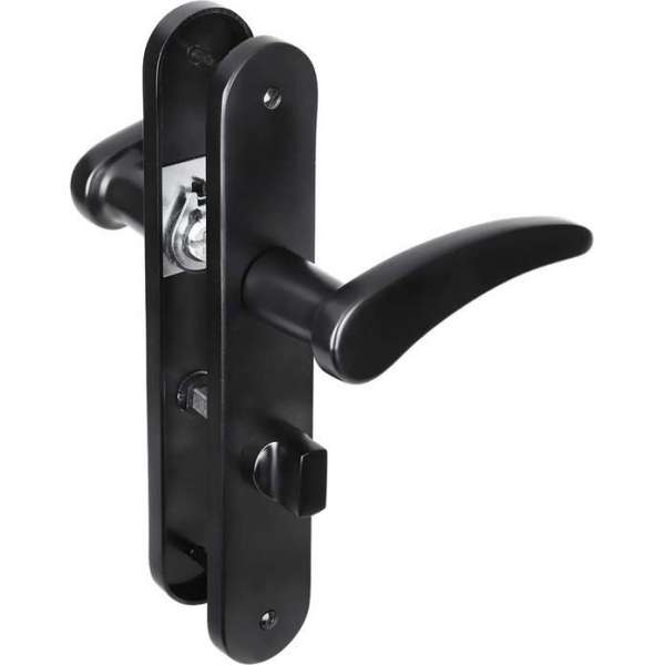 Impresso Philly Deurklink Zwart – Deurbeslag – Ovaal – Deurschild met Schroeven en Toiletsluiting Impresso Philly Deurklink Zwart – Deurbeslag – Ovaal – Deurschild met Schroeven en Toiletsluiting