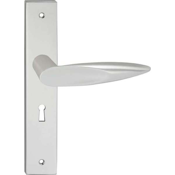 Impresso Sutton Deurklink – Deurbeslag – Vierkant – Deurschild met Schroeven en Sleutelgat – Aluminium Impresso Sutton Deurklink – Deurbeslag – Vierkant – Deurschild met Schroeven en Sleutelgat – Aluminium