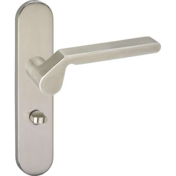Impresso Boston Deurklink – Deurbeslag – Ovaal – Deurschild met Toiletsluiting – Zilver Impresso Boston Deurklink – Deurbeslag – Ovaal – Deurschild met Toiletsluiting – Zilver