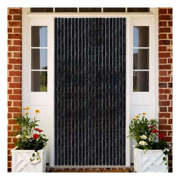 vidaXL Vliegengordijn 100x220 cm chenille antraciet vidaXL Vliegengordijn 100x220 cm chenille antraciet