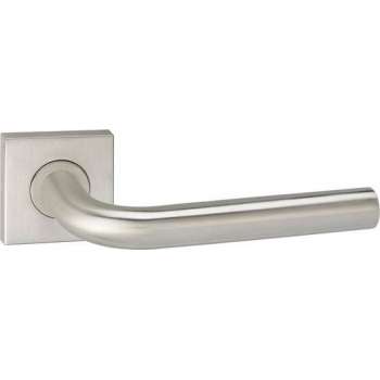Impresso Dursley Deurklink – Deurbeslag – Vierkant – Rozet – Zilver