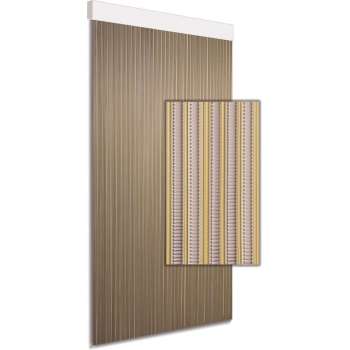 DEGOR Vliegengordijn/deurgordijn Luxe lamellen - transparant/geel - 90x210cm