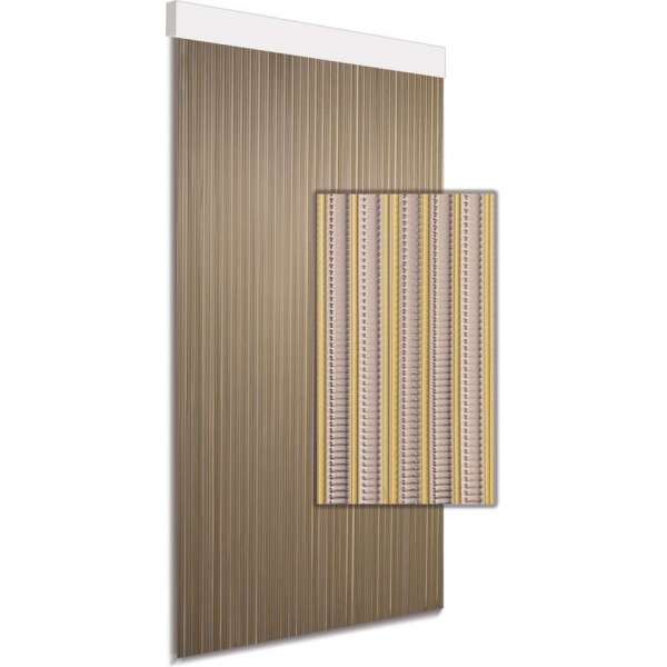 DEGOR Vliegengordijn/deurgordijn Luxe lamellen - transparant/geel - 90x210cm DEGOR Vliegengordijn/deurgordijn Luxe lamellen - transparant/geel - 90x210cm