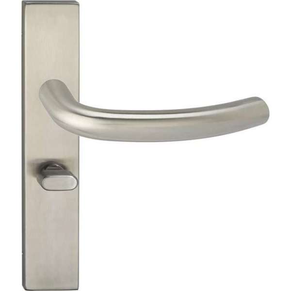 Impresso Preston Deurklink – Deurbeslag – Vierkant – Deurschild met Toiletsluiting – Zilver Impresso Preston Deurklink – Deurbeslag – Vierkant – Deurschild met Toiletsluiting – Zilver