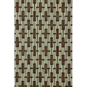 Sun-arts Vliegengordijn Tropical Hulzen 120 Cm Pvc Wit/bruin