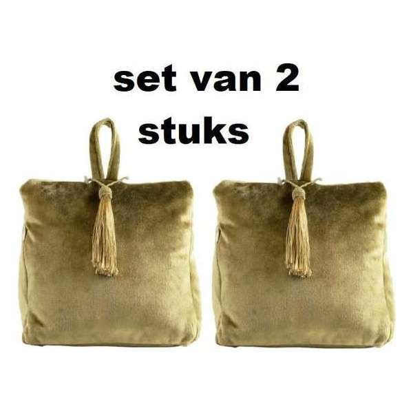 deurstopper fluweel goud 2 stuks deurstopper fluweel goud 2 stuks